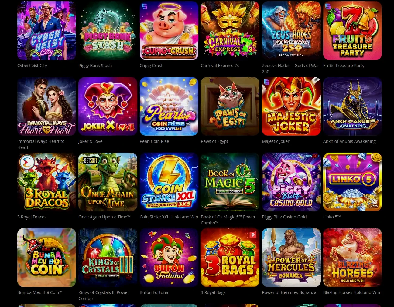 Panoramica giochi e slot disponibili su Gratowin casino online